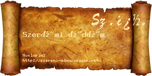 Szerémi Ádám névjegykártya